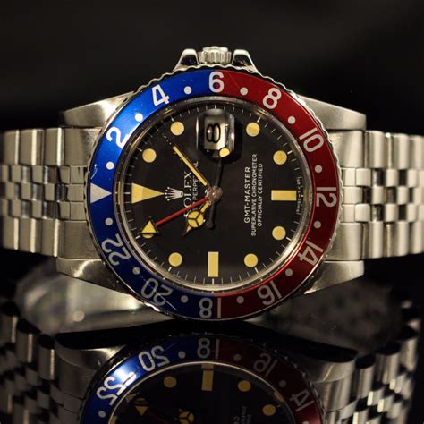 rolex gmt 16750 pepsi|rolex 1675 dial variations.